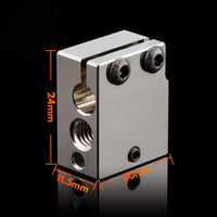 High Temperature Plated Copper Heater Block compatible with Volcano V2